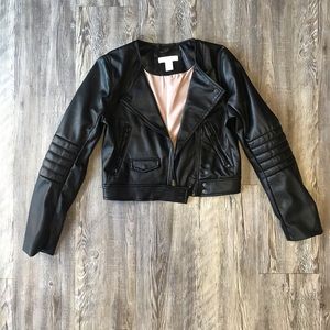 Cropped black Biker jacket